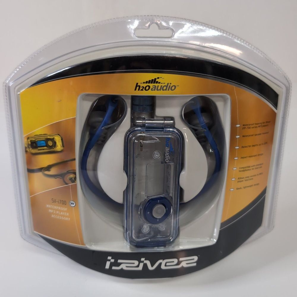 iRiver Mp3 Player SV-i700 Waterproof‎ Case & Headphone Accesory NEW